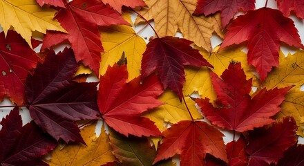Fototapeta premium Autumnal Maple Leaves Displaying Vibrant Colors