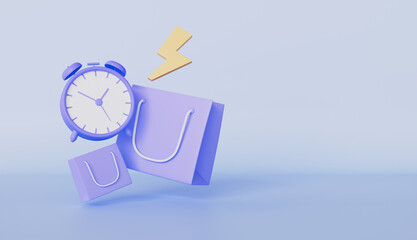 Promotion sale with gifts and bag shopping, Discount sale podium, Mega sale special offer