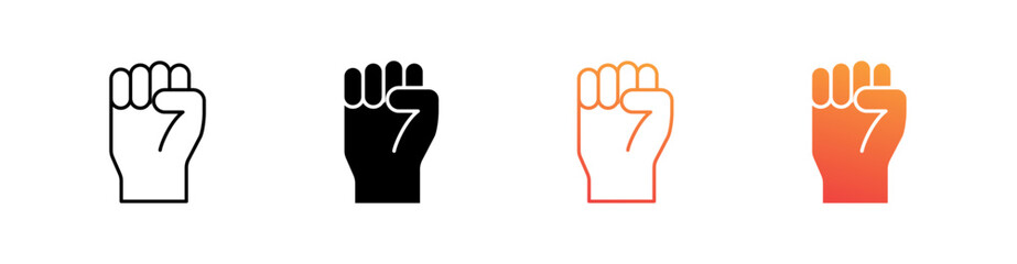 Spirit Multiple Style Icon Set Vector 