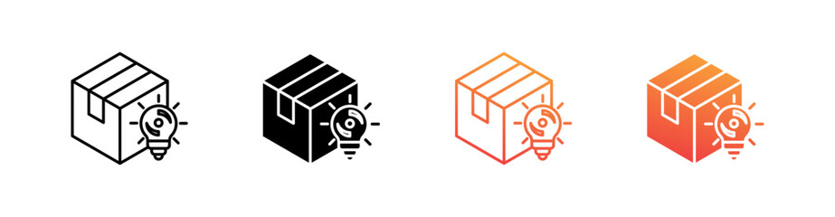 Product Innovation Multiple Style Icon Set Vector 