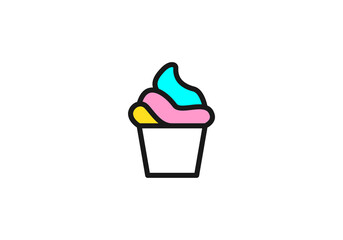 Sweet Food Line Icon logo png transparent template icons vector illustration