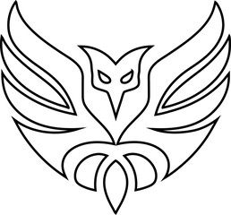 Eagle line vector icon, great for apps, logos, or business identity.