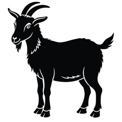 Fototapeta premium cashmere- goat vector sihouette