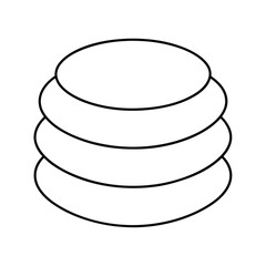 vector illustration of a pie