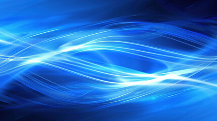 Fototapeta premium Digital wave textures glowing subtly in shades of blue, creating serene and dynamic atmosphere