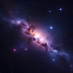 Fototapeta premium 화성과별들이빛나는우주공간