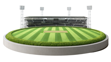 Cricket stadium in 3D render for advertisement or marketing campaigns visuals