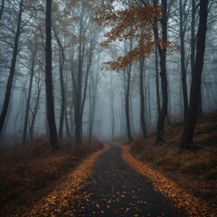 Fototapeta premium road in the forest
