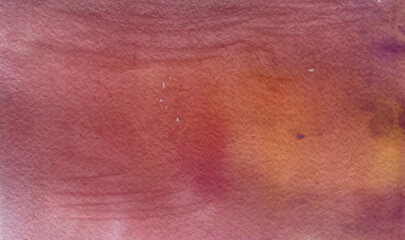 Fototapeta premium Warm Sunset Watercolor Abstract Background. Hand-painted watercolor on textured paper 