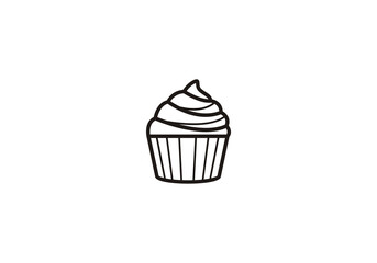 Sweet Food ice cream Line Icon logo png transparent template icons vector illustration