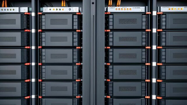 Backup power supply units showing increasing charge levels