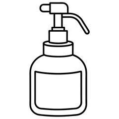 Hand Sanitizer Dispenser Line Art