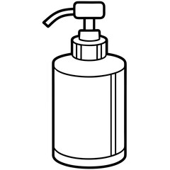 Hand Sanitizer Dispenser Line Art