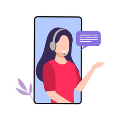 Customer service using laptop with speech bubble to communication. Talking mobile phone. Illustration vector.