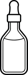 cosmetic serum ampoule line art.