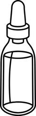 cosmetic skincare serum vial vector.