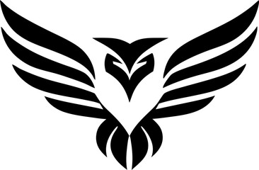 Eagle icon vector, strong symbol for logos or emblems.