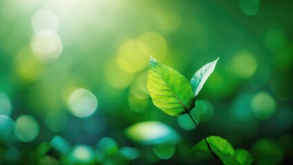 Abstract green gradient backdrop with blank area for text
