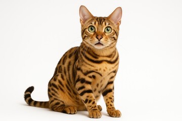 Obraz premium Domestic Bengal feline without background