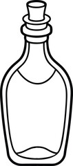 Massage Oil Glass Bottle Vector.