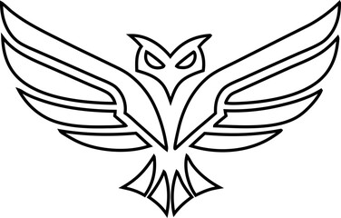 Outline Eagle vector icon, perfect for patriotic designs.