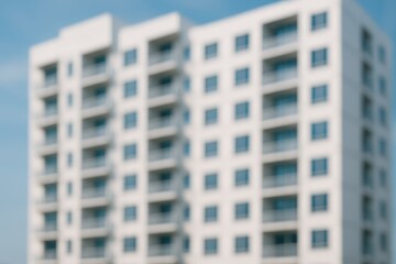 Fototapeta premium Abstract blurred view of a residential complex in an urban setting
