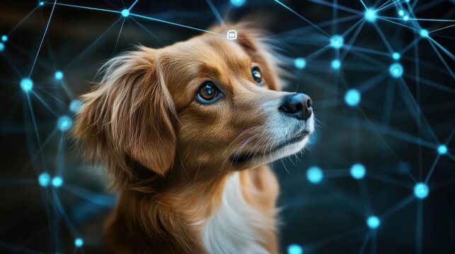 Dog's gaze into a digital future: A blend of nature and innovative technology