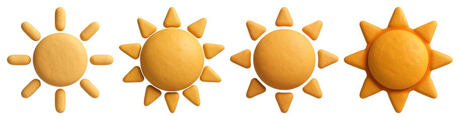 PNG Playful sun clay illustration, transparent background