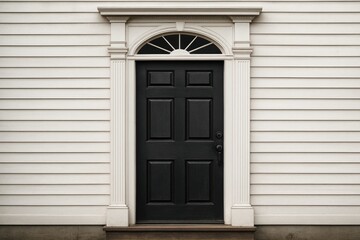 Fototapeta na wymiar Vintage monochrome entryway with classic design