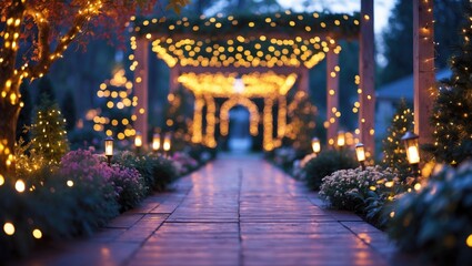 Obraz premium Stunning outdoor lighting for gardens