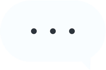 Fototapeta premium Typing chat bubble with ellipsis vector