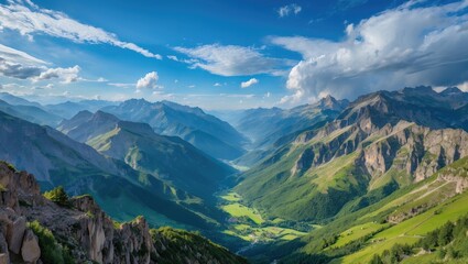 Fototapeta premium Breathtaking Mountain Scenery from the Seceda Peak