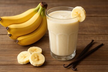 Tropical banana blended drink