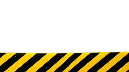 Black and yellow caution tape isolated on transparent background