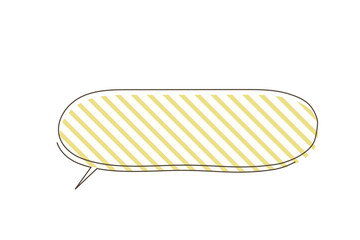 黄色のストライプ柄の吹き出し