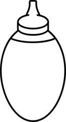 round lotion bottle outline vector.