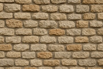 Naklejka premium Ancient masonry wall showcasing rugged stone texture