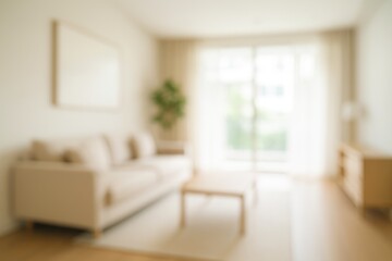 Living room with a blurred appearance