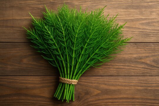 Arrangement of vibrant green Equisetum arvense stems
