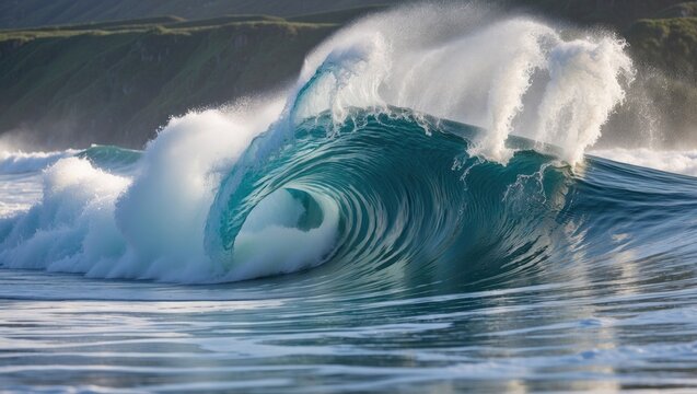 A flawlessly peeled wave in action