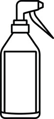 spray bottle line art icon.