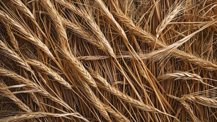 Natural dry straw texture as a background