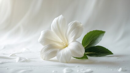 Naklejka premium A Blossoming White Bloom