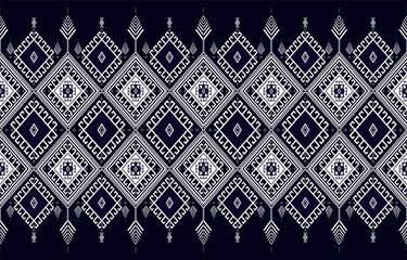 Vector illustration of geometric or ethnic seamless pattern traditional design for background or wallpaper