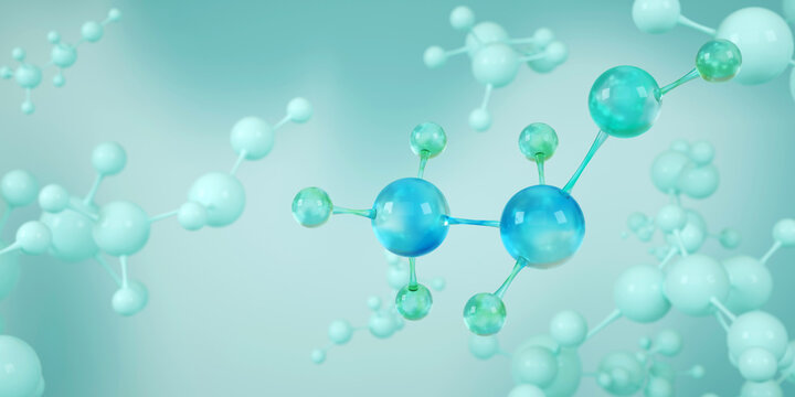 Alcohol, ethanol or CH3CH2OH or C2H5OH molecule