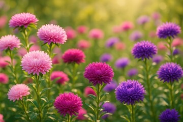 Obraz premium Stunning daisy flowers under bright sunlight with a natural backdrop