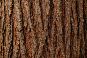 Fototapeta premium Detailed close-up of cedar tree bark