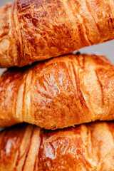 Croissant texture macro baked isolated crust