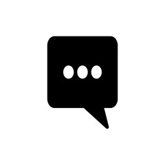 Chat icon symbol for apps and websites. speech bubble sign and symbol. comment icon. message