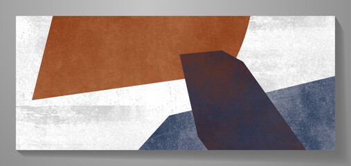 Abstract creative art poster with geometric shapes and textures for interior design. Artistic colorful modern trendy background. Premium minimalistic art design for cards, cover, banner, flyer, ads.